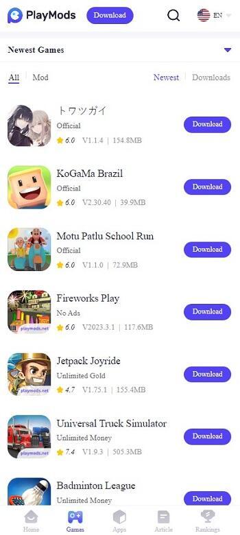 Playmods - A Free and Easy Mobile Game Platform with Tons of Game Mods