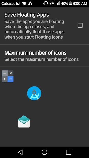 floating icons android