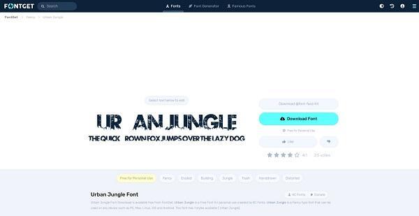 urban jungle free font download