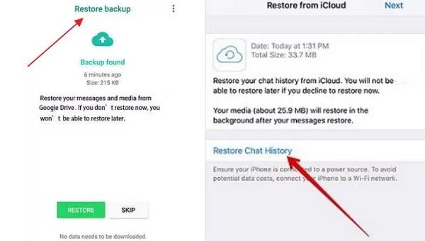 Check other WhatsApp chat history and details