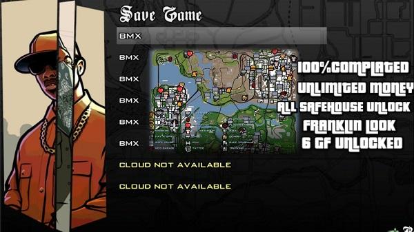 Download Save completed game for GTA San Andreas (iOS, Android)