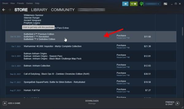 How to Check Steam Purchase History