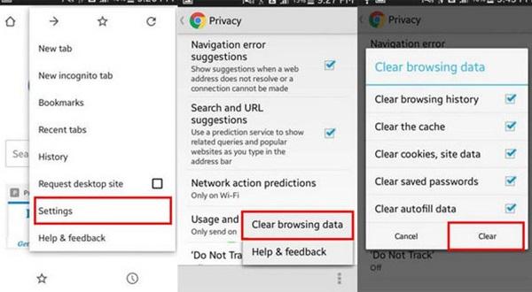How to clear your browser's cache on a mobile device