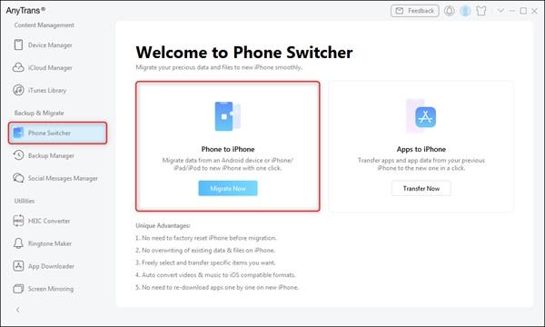How to transfer data from Android to an iPhone